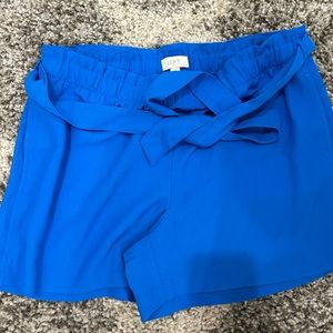 Loft blue tie shorts